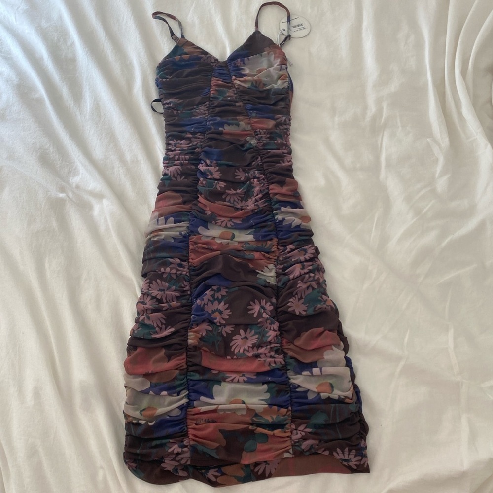 STAUD - DEBBIE DRESS dark floral